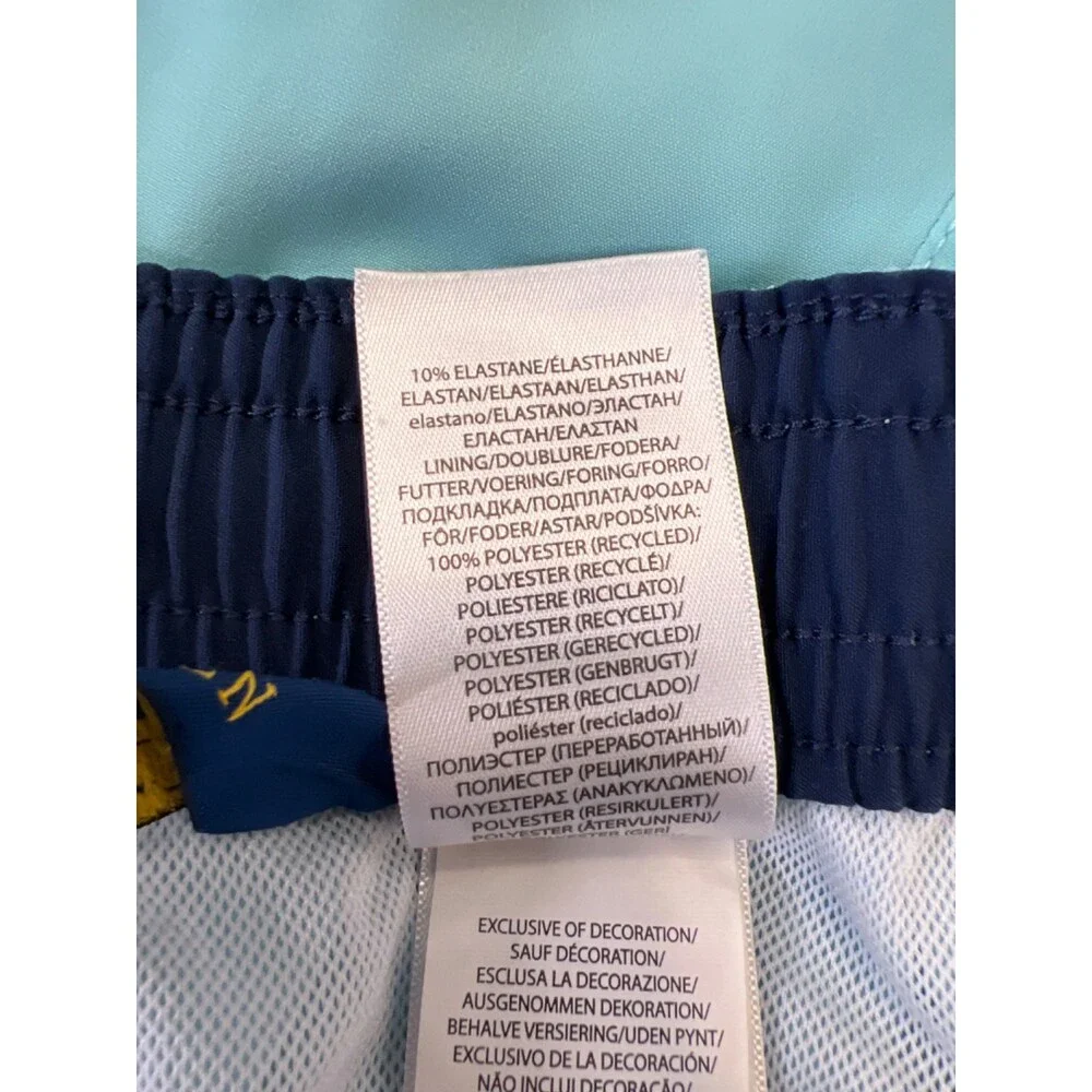 Polo Ralph Lauren Men's Blue/Teal Stretch Waist Lined Swim Trunks - 4XL Tall